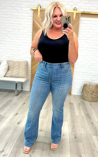 Always Amazing Judy Blue Pull On Bootcut Jeans, SIZE 13