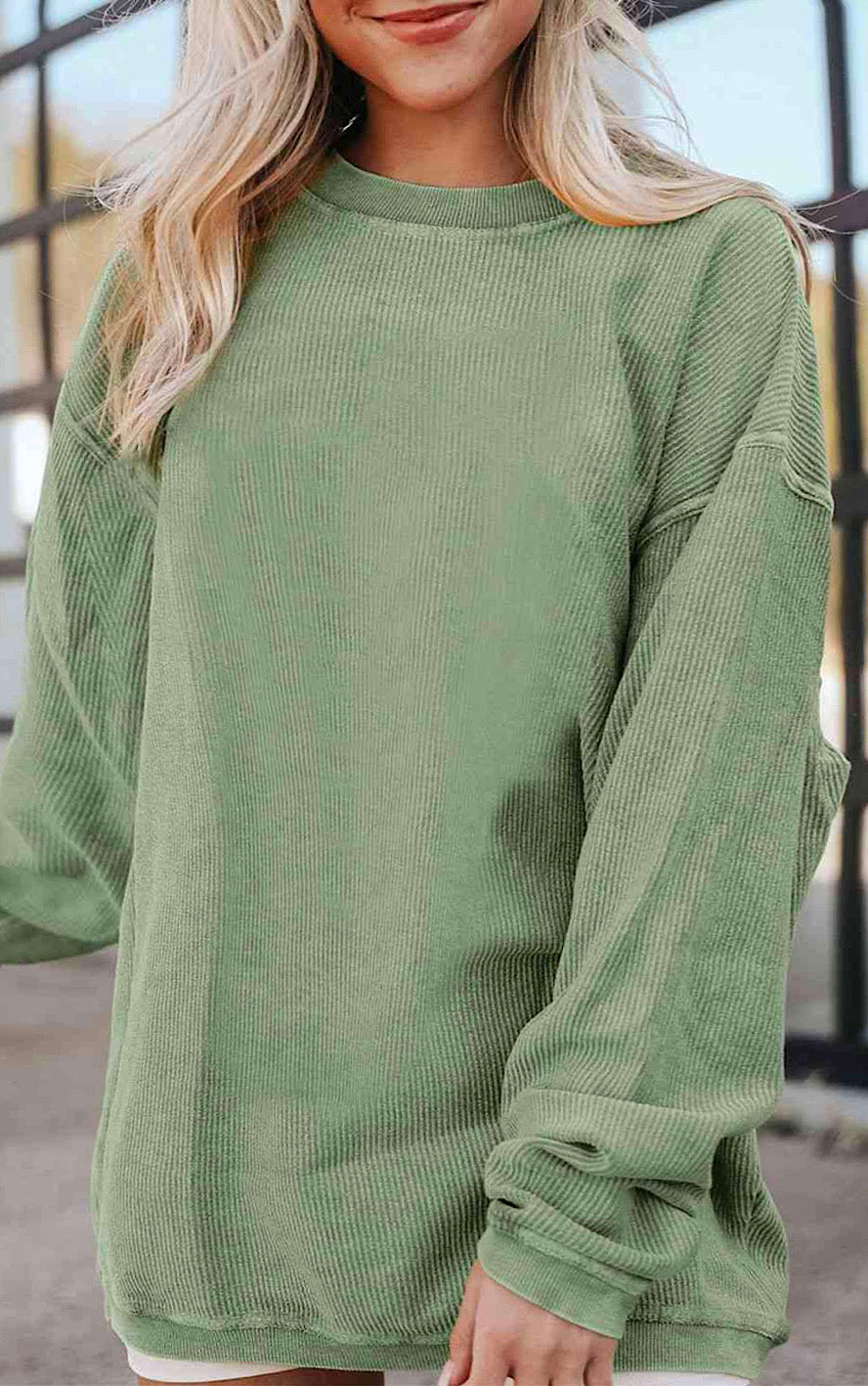Cozy Casual Corded Sweatshirt, SM-2X, SEVEN COLORS!
