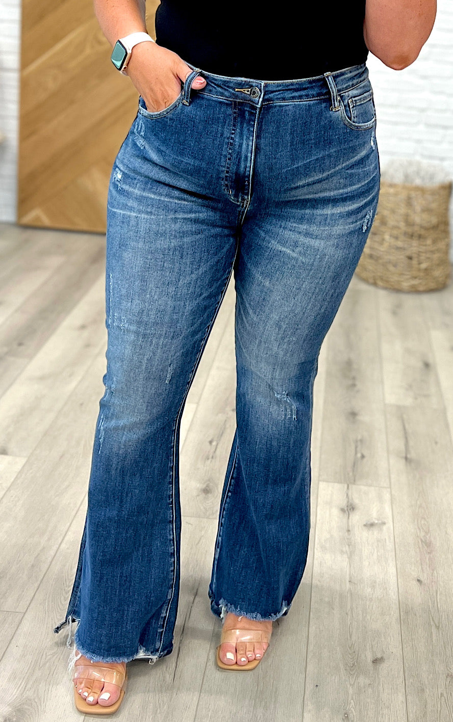 What A Feeling Flare Jeans by RISEN, SIZES 1-3X