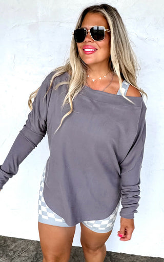 Effortless Charm Grey Sweatshirt