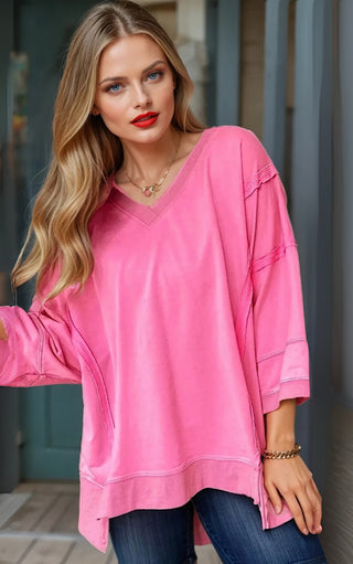 Bubblegum Bliss Pink Oversized Top