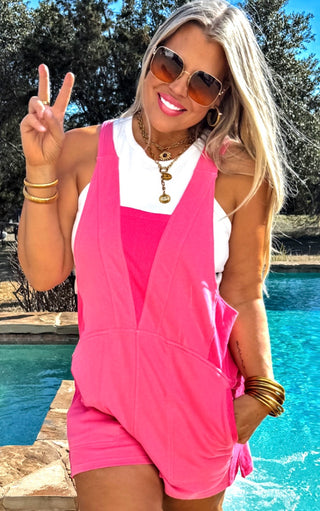 Summer Fling Pink Romper, SM-2X