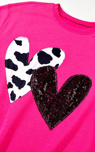 Love Struck Sequin Hearts Sweatshirt