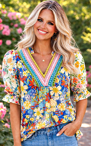 Laurel Lane Floral Top, SHIPS 4/29