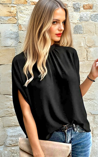 Confidence Is Key Tie Neck Top, FIVE COLORS!