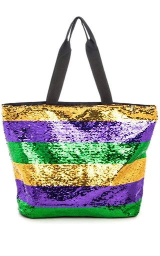 Beads & Bliss Mardi Gras Sequin Tote