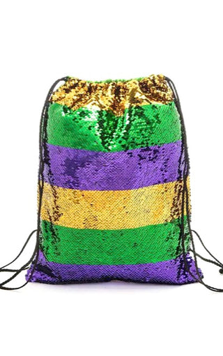 Parade Essentials Sequin Mardi Gras Backpack Tote