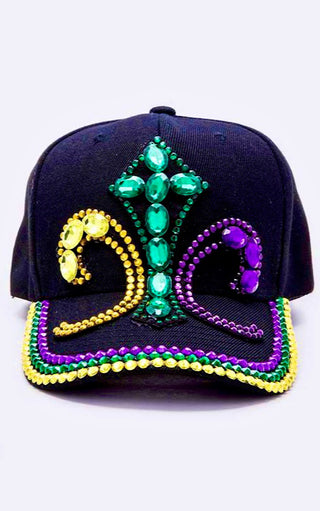 Mardi Gras Jewel Embellished Hat