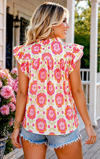 Front Porch Fancy Floral Top