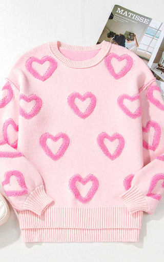 Love Notes Pink Heart Sweater