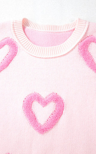 Love Notes Pink Heart Sweater