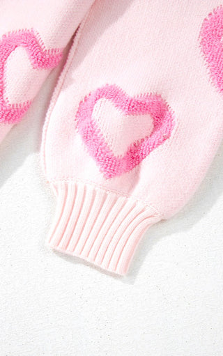 Love Notes Pink Heart Sweater