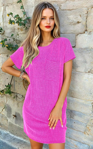 Remember Me Ribbed Dress, EIGHT COLORS!