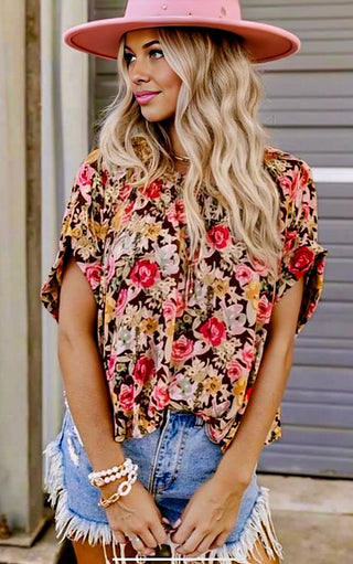 Fields Of Color Autumn Floral Top