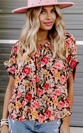 Fields Of Color Autumn Floral Top