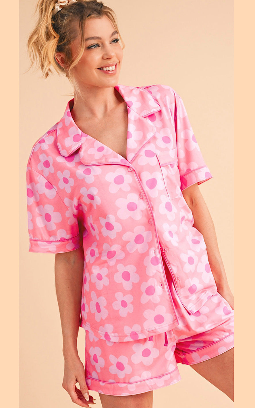 Self Care Era Floral Pajamas Lounge Set, FOUR COLORS!