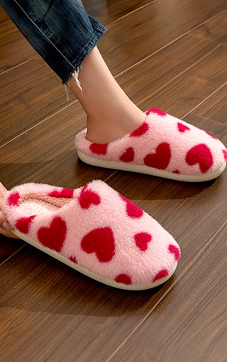 Sweetheart Fuzzy Valentine Slippers