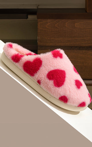 Sweetheart Fuzzy Valentine Slippers