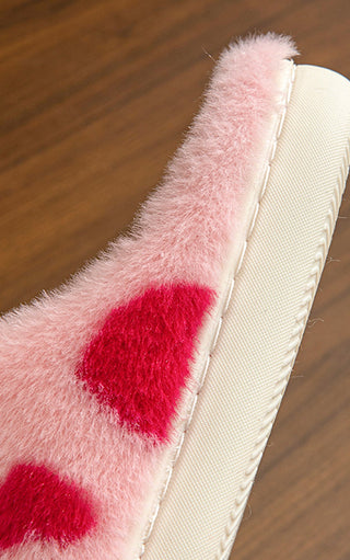 Sweetheart Fuzzy Valentine Slippers