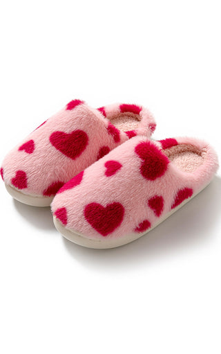 Sweetheart Fuzzy Valentine Slippers