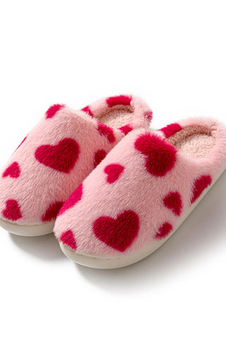 Sweetheart Fuzzy Valentine Slippers