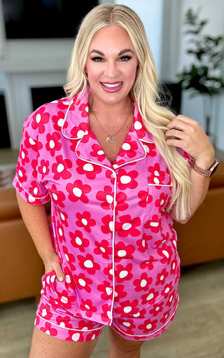 Self Care Era Floral Pajamas Lounge Set, FOUR COLORS!