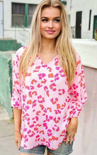 Pink Prowl Animal Print Top