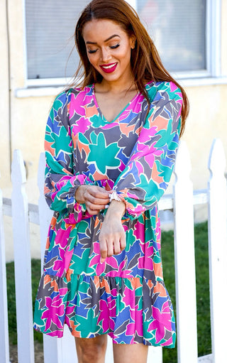 Vibrant Petals Spring Dress