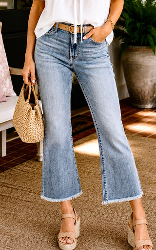 Judy Blue Cropped Flare Jeans