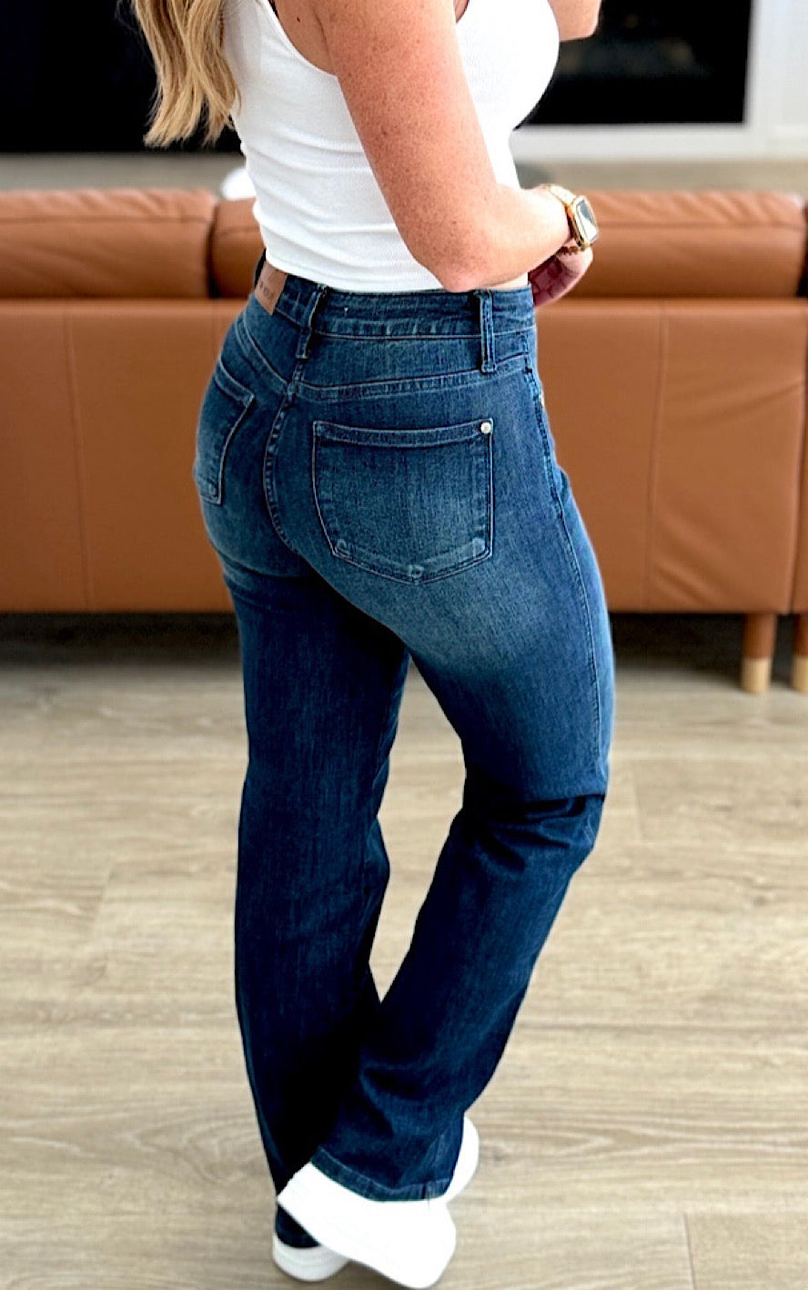 Modern Muse Mid Rise Tummy Control Jeans by Judy Blue, 0-24W