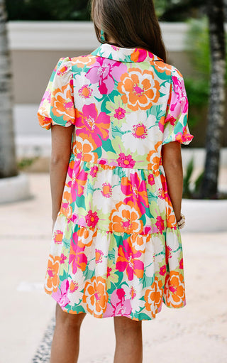 Wildflower Whimsy Pink Floral Dress