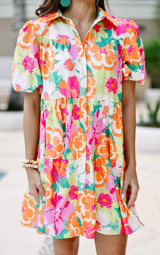 Wildflower Whimsy Pink Floral Dress