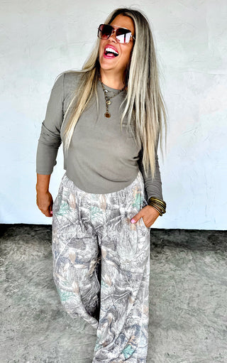 Camo Couture Luxe Wide Leg Joggers