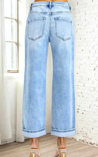 Daisy Light Wash Boyfriend Jeans by RISEN