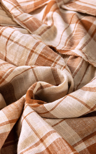 Hayride Honey Caramel Plaid Dress