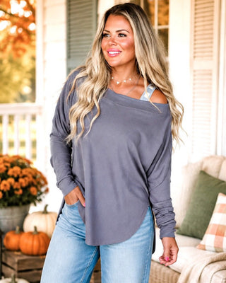 Effortless Charm Grey Sweatshirt