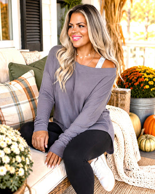 Effortless Charm Grey Sweatshirt