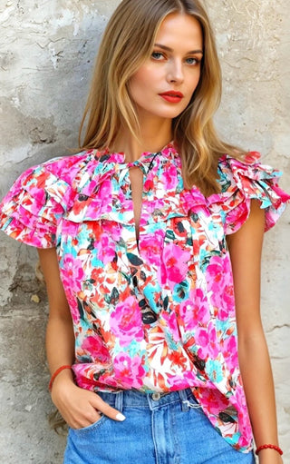 Parisian Petals Floral Top