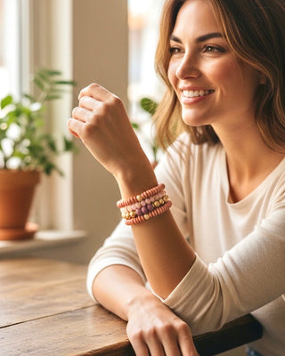Desert Rose Pink Bracelet Stack