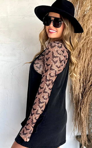 Little Bit Batty Cheetah Mesh Top