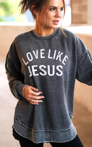 Love Like Jesus Vintage Black Sweatshirt