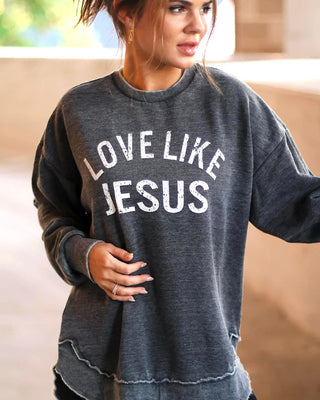 Love Like Jesus Vintage Black Sweatshirt