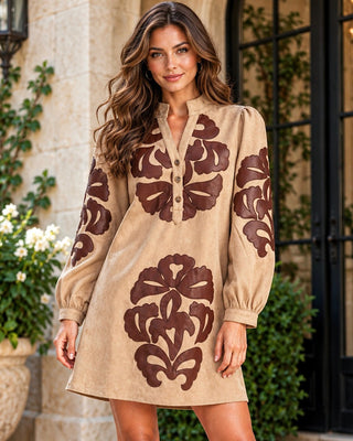 Southern Belle Brown Suede Dress