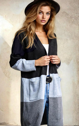 Warm Wishes Black and Grey Cardigan