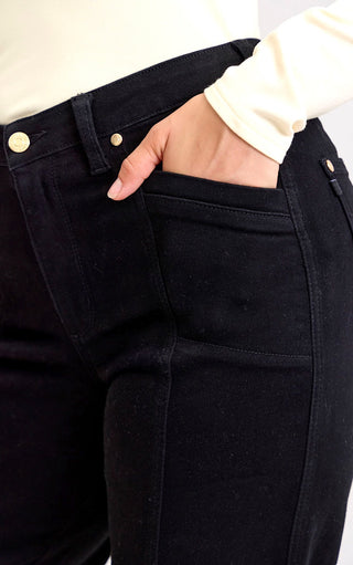 Iconic Black Wide Leg Jeans by Judy Blue