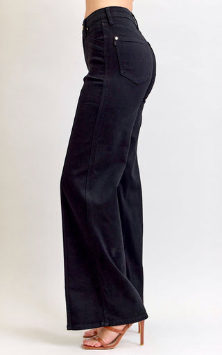 Iconic Black Wide Leg Jeans by Judy Blue