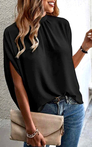 RESTOCKED! Confidence Is Key Tie Neck Top, FIVE COLORS!