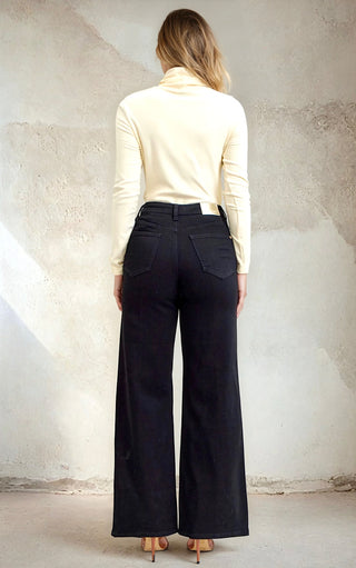 Iconic Black Wide Leg Jeans by Judy Blue