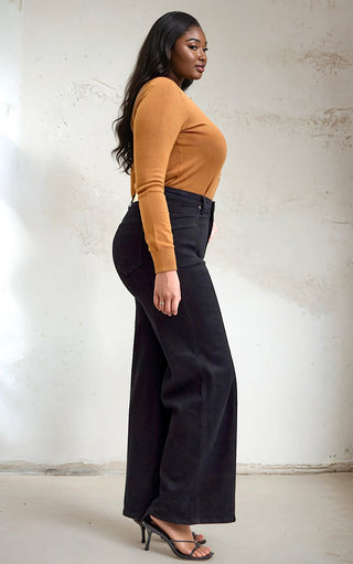 Iconic Black Wide Leg Jeans by Judy Blue