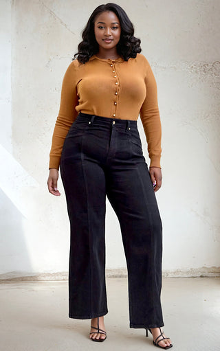 Iconic Black Wide Leg Jeans by Judy Blue